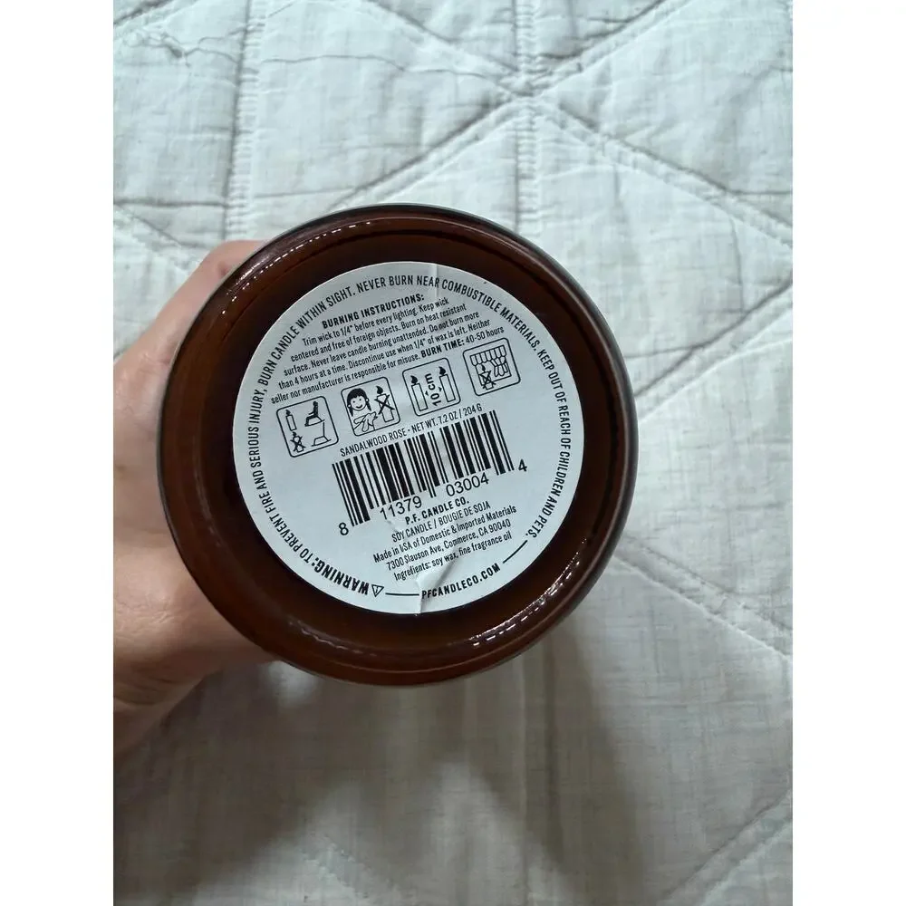 NEW P.F. Candle Soy Candle - Sandalwood Rose 7.2 oz